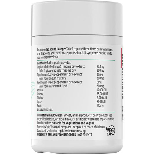Nutra-Life Vegan Digestive Enzymes with Ginger & Black Pepper 60 Caps – view 2