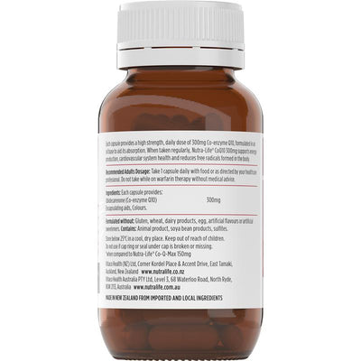 NutraLife CoQ10 300mg - 60 Capsules for Energy & Heart Health