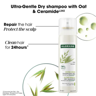 Klorane Dry Shampoo with Oat & Ceramide - 150ml