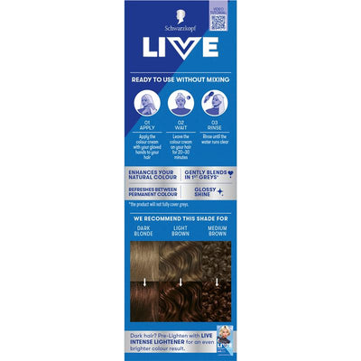 Schwarzkopf LIVE Colour Chocolate - Semi-Permanent Hair Color, 75ml
