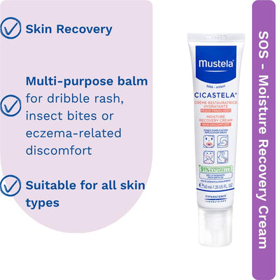 Mustela Cicastela Moisture Recovery Cream 40ml - Gentle Skin Relief
