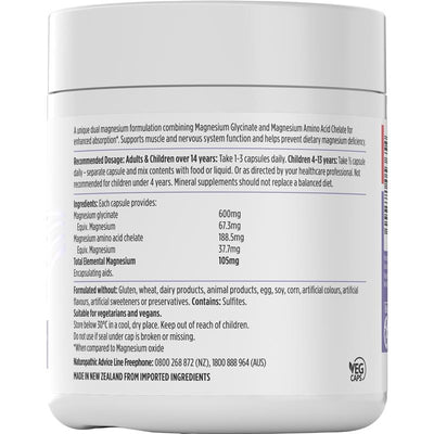 Nutra-Life Magnesium Glycinate 200 Capsules – High Absorption Supplement