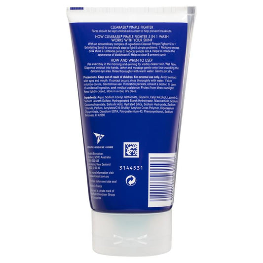 Clearasil Pimple Fighter 5 in 1 Exfoliating Face Scrub - 150 ml - Auzzi Store