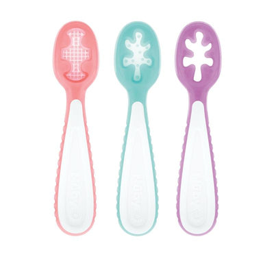 Nuby 3 Stage Dipper Spoons - Baby Feeding Utensils
