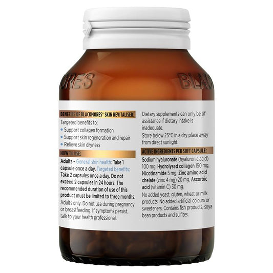 Blackmores Skin Revitaliser 60 Capsules - Rejuvenate Your Skin
