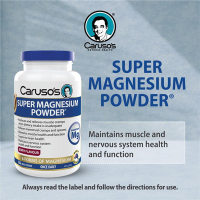 Caruso's Super Magnesium Powder Berry 250g - Daily Magnesium Support