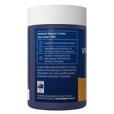 Bioglan Non-Acidic Vitamin C Forte 1000mg with Bioflavonoids - 50 Tablets