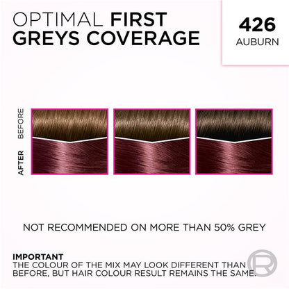 L'Oreal Paris Casting Crème Gloss Semi-Permanent Hair Colour - 426 Auburn (Ammonia Free)-Auzzi Store