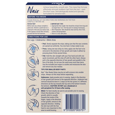 Nair Soft Natural Wax Large Strips 40 Pack