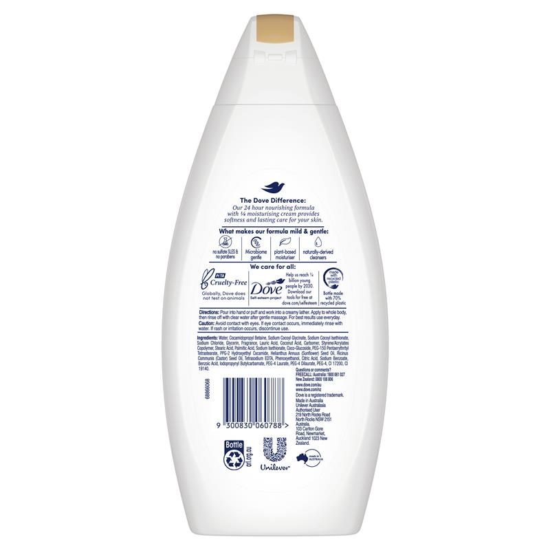 Dove Restoring Care Castor Oil Body Wash 500ml – Hydrates Dry Skin, Sulfate-Free