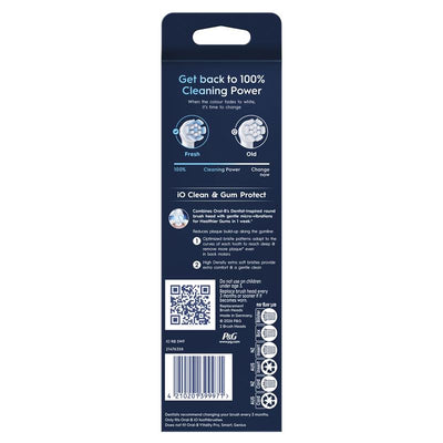 Oral-B iO Clean & Gum Protect Brush Head Refills - White, 2 Pack