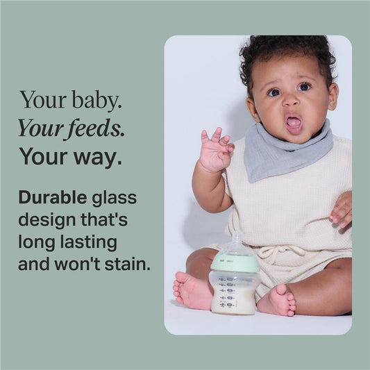 Tommee Tippee Natural Start 250ml Glass Bottle with Slow Teat