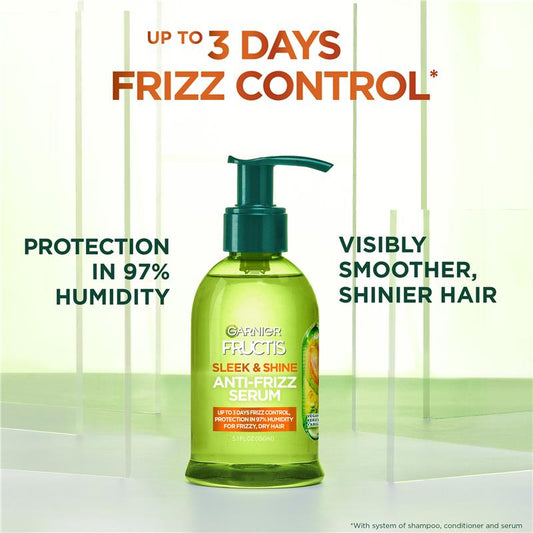 Garnier Fructis Anti-Frizz Soothing Serum Sleek & Shine 150ml - Nourishing Argan Oil Formula – view 2 - Auzzistore