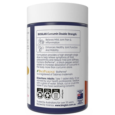 Bioglan Curcumin Double Strength 1200mg with BioPerine – 70 Tablets