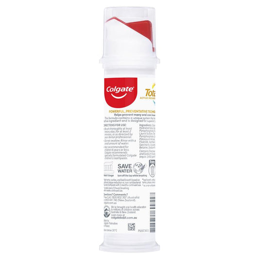 Colgate Total Active Prevention Clean Mint Pump Toothpaste 130g-Auzzi Store