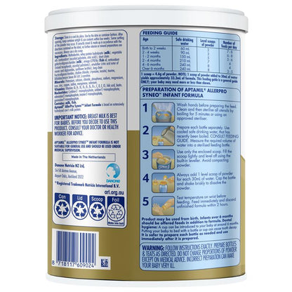 Aptamil AllerPro Syneo 1 - Premium Allergy Infant Formula (900g) - Auzzi Store