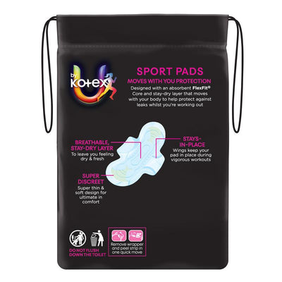 U by Kotex Sport Ultrathin Super Absorbent Pads, 10 Pads