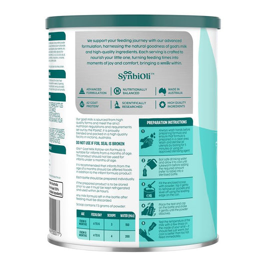 Oli6 Stage 2 Dairy Goat Milk Formula Follow On 800g - Premium Nutrition for Infants-Auzzi Store