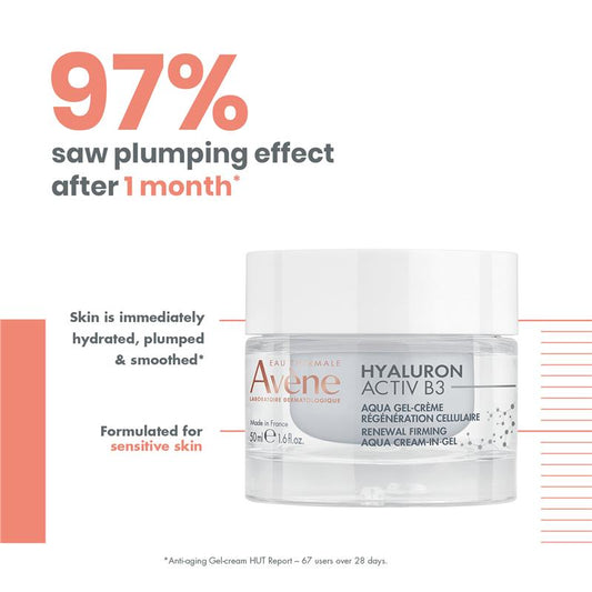 Avene Hyaluron Activ B3 Renewal Firming Aqua Cream-In-Gel 50ml - Anti-Aging Hydration – view 2