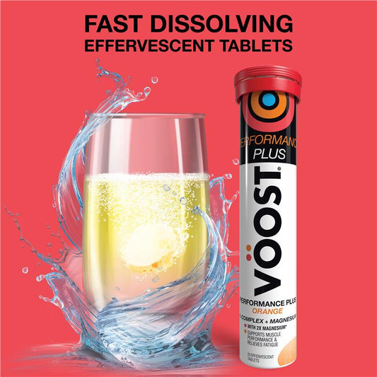 Voost Performance Plus Orange Effervescent Tablets - 20 Pack for Muscle Strength-Auzzi Store