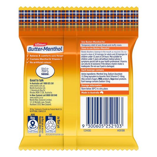 Buttermenthol Honey Lozenges Multipack 3x10 (120g)-Auzzi Store