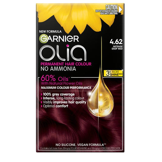 Garnier Olia 4.62 Intense Deep Red Permanent Hair Colour - Ammonia-Free with 60% Oils – view 2