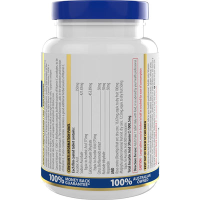 Carusos Vitamin C 1000mg + Bioflavonoids & Rosehips - 120 Tablets