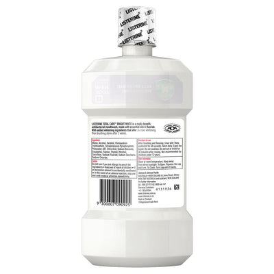 Listerine Bright White Mouthwash 500ml - Stain Removal & Whitening