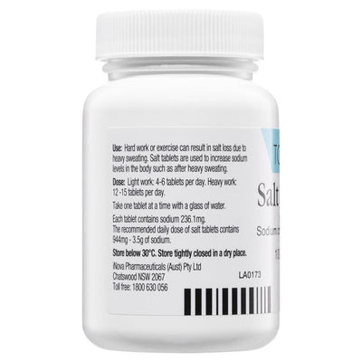 Toppin Salt Tablets 600mg – 100 Tablets for Sodium Replenishment