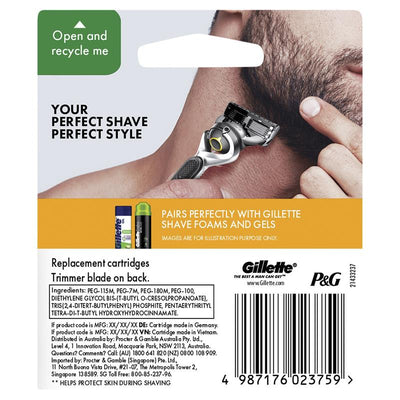 Gillette Fusion ProShield 8 Razor Blade Refills, Precision Trimmer