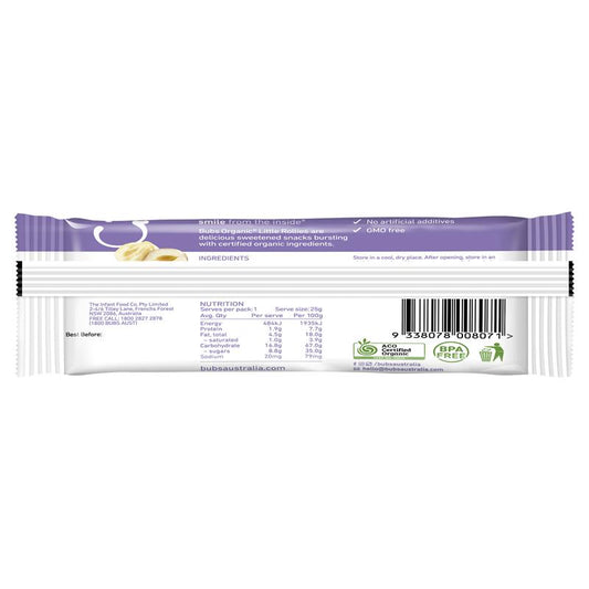 Bubs Organic Little Rollies Hazelnut Snack for 12 Months+ - 25g - Auzzi Store