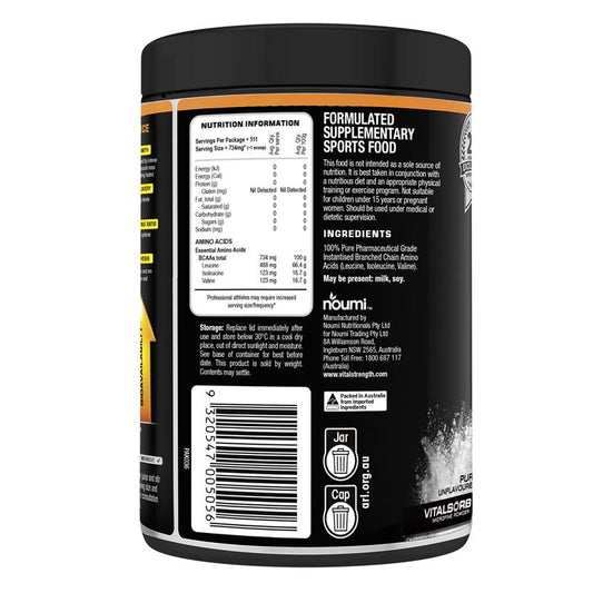 Vital Strength BCAA 4:1:1 - Leucine, Isoleucine, and Valine (375g)-Auzzi Store