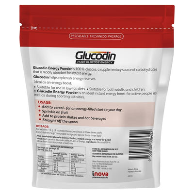 Glucodin Glucose Powder 325g Zip Bag – Instant Energy for Sports