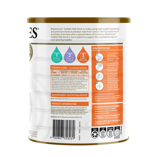 Blackmores Toddler Milk Drink 900g - Nutritional Support for Growing Toddlers 12+ Months-Auzzi Store