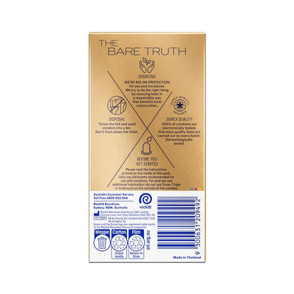 Durex Invisible Extra Lube Ultra-Thin Condoms, 10 condome