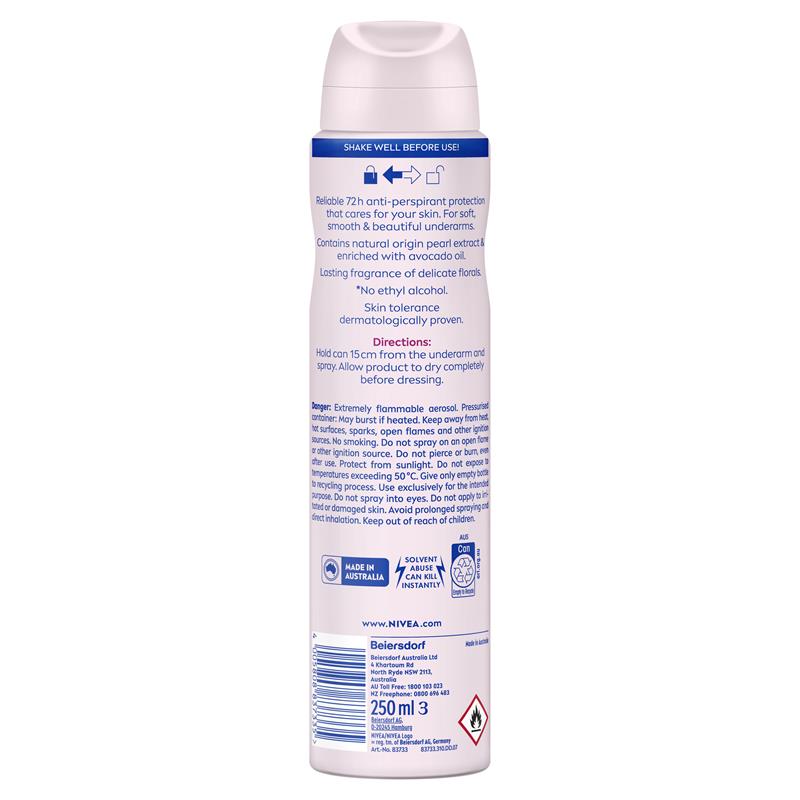 NIVEA Pearl & Beauty 72H Anti-Perspirant Deodorant Aerosol 250ml