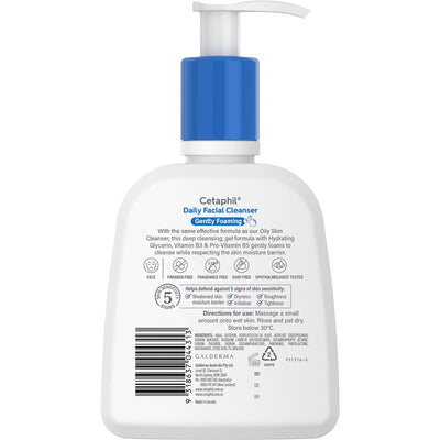 Cetaphil Daily Facial Cleanser 236ml - Gentle Foaming Cleanser