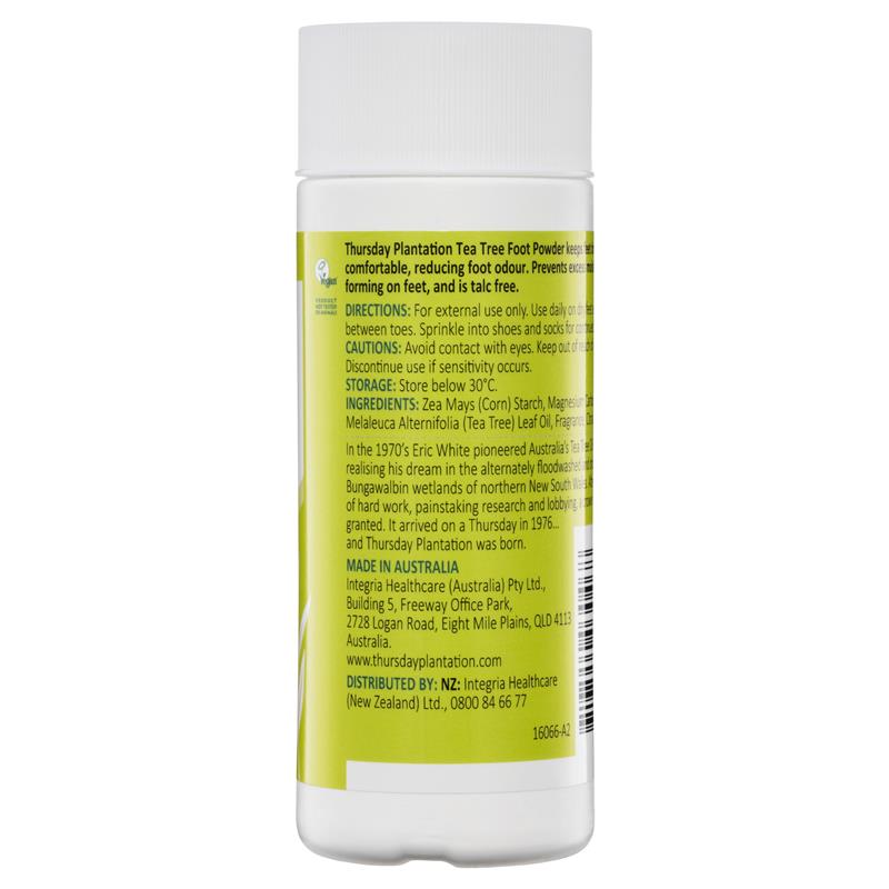 Thursday Plantation Tea Tree Foot Powder 100g – Anti-Odor, Moisture Control