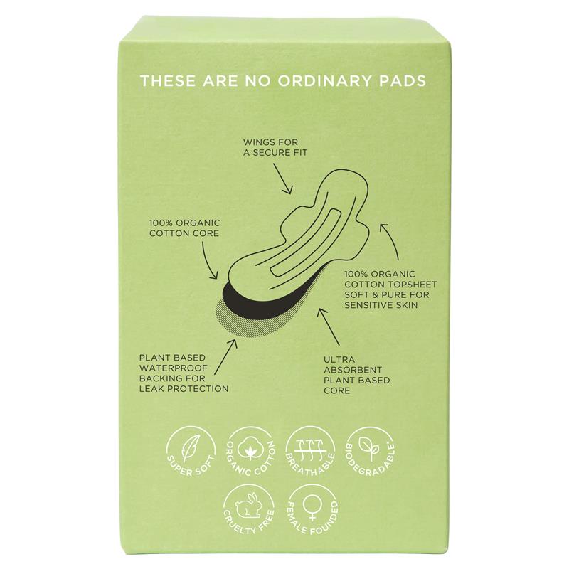 TOM Organic Ultra Thin Regular Pads, 10-Pads, 100% Organic Cotton