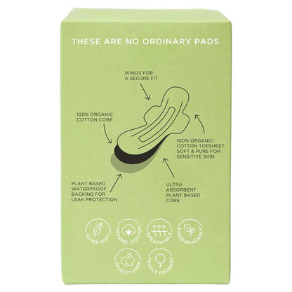 TOM Organic Ultra Thin Regular Pads, 10-Pads, 100% Organic Cotton