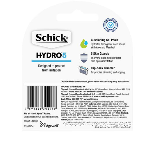 Schick Hydro 5 Men’s Razor Refill Blades - 6 Pack, 5 Ultra Glide® Blades with Aloe & Menthol – view 2