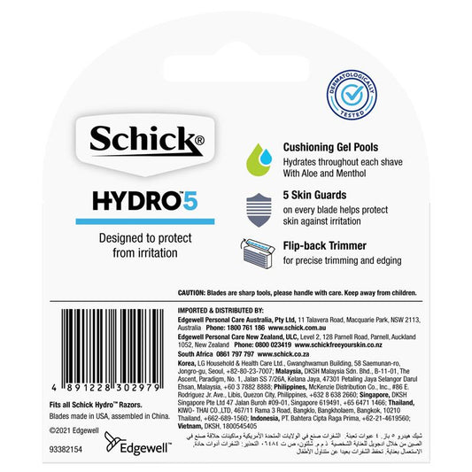 Schick Hydro 5 Men's Razor Refill Blades 4-Pack, 5 Ultra Glide® – view 2 - Auzzistore