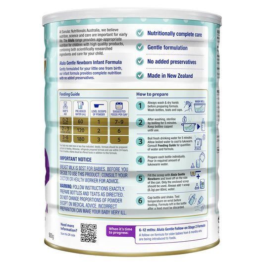 Alula Original Stage 1 Newborn Infant Formula 0-6 Months - 900g - Auzzi Store
