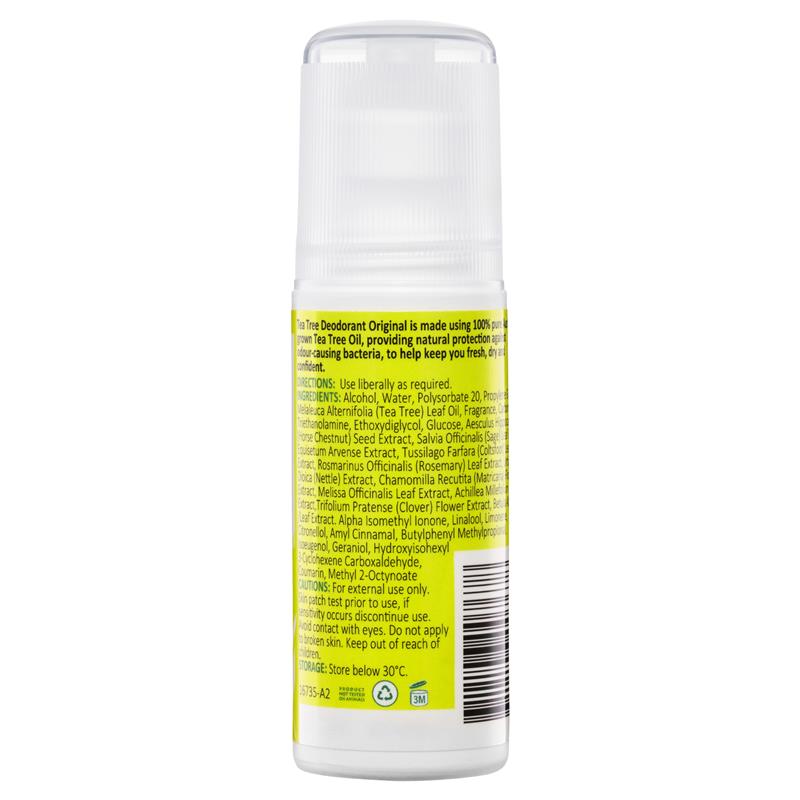 Thursday Plantation Tea Tree Deodorant Roll-On 60mL – 100% Australian Oil, Aluminium-Free