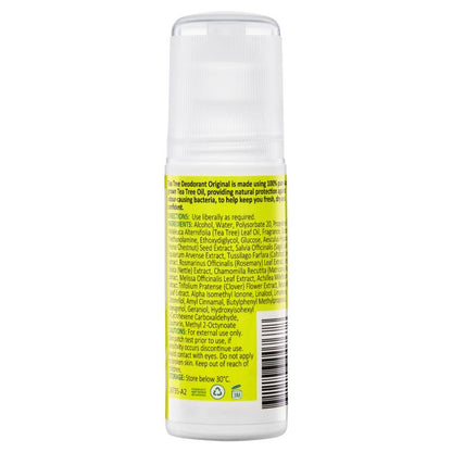Thursday Plantation Tea Tree Deodorant Roll-On 60mL – 100% Australian Oil, Aluminium-Free