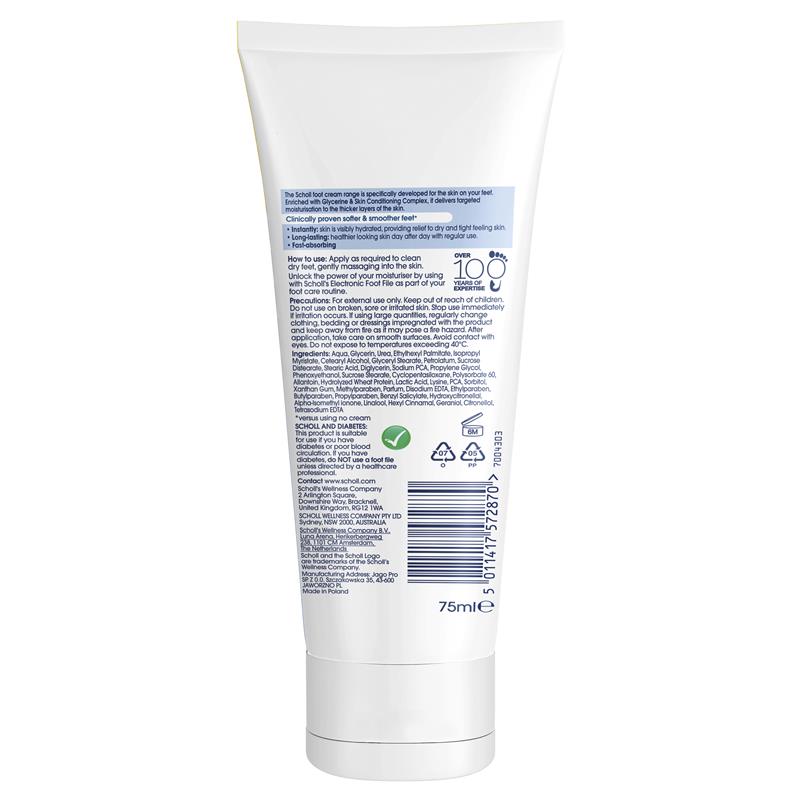 Scholl ExpertCare Hydrating Foot Cream - Moisturizer for Dry Feet, 75ml