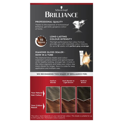 Schwarzkopf Brilliance 01 Fiery Topaz Hair Color - Permanent Fashion Shade
