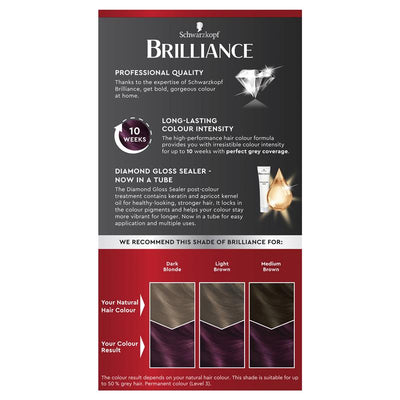 Schwarzkopf Brilliance 59 Violet Wild Silk - Permanent Hair Color 60ml