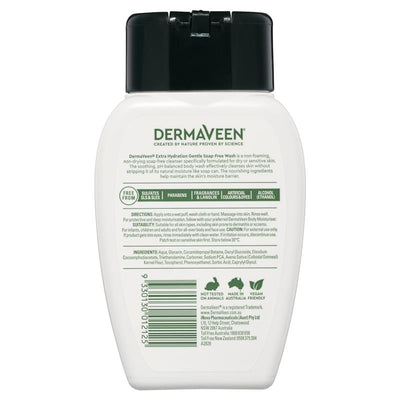 DermaVeen Extra Hydration Soap-Free Wash 250mL for Dry & Sensitive Skin