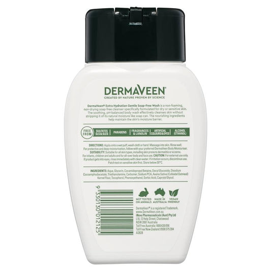 DermaVeen Extra Hydration Soap-Free Wash 250mL for Dry & Sensitive Skin – view 2